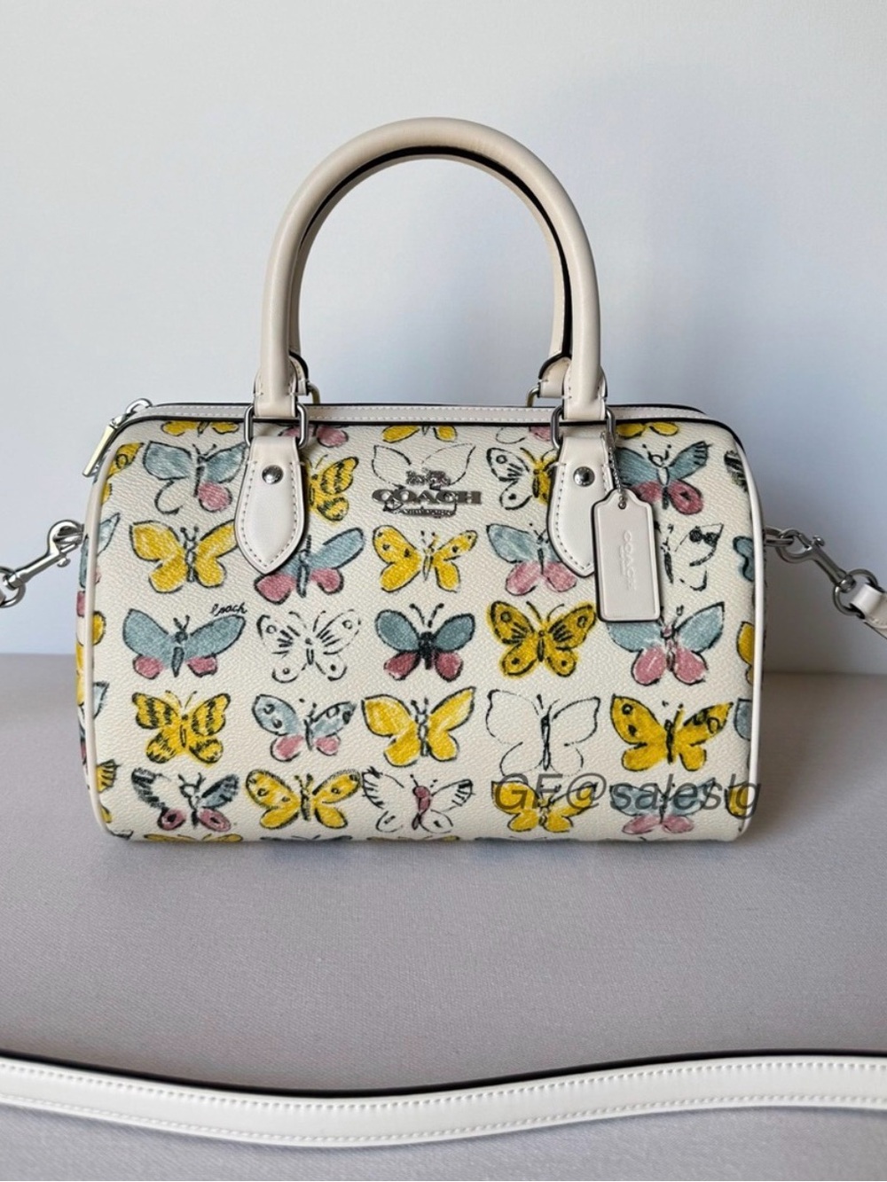 NWT Coach Rowan Satchel Butterfly Print CAK07 Convertible Crossbody Bag